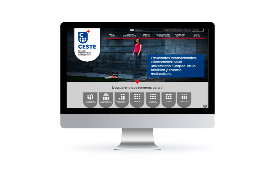 WordPress Deluxe. Referencias. CESTE. Website corporativo. Desktop