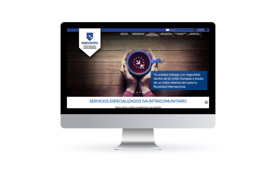 WordPress Deluxe. Referencias. IVAEuropa. Website corporativo. Desktop