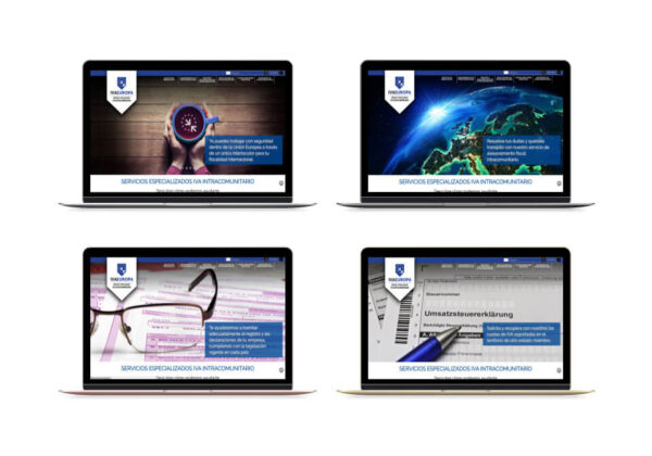 WordPress Deluxe. Referencias. IVAEuropa. Website corporativo. Laptop