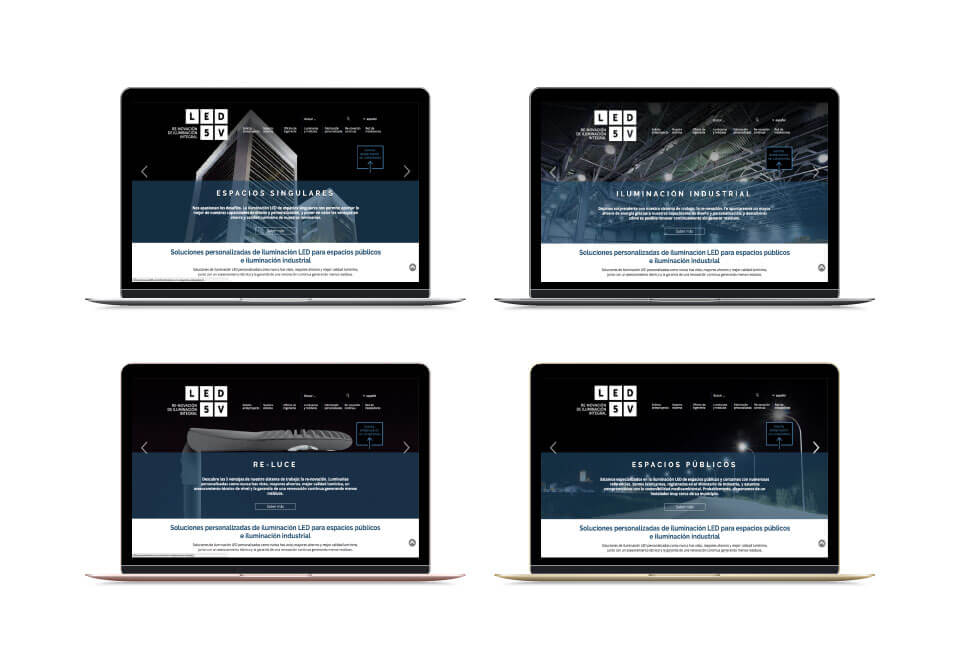 WordPress Deluxe. Casos de éxito. Websites desde cero. LED5V. Laptop