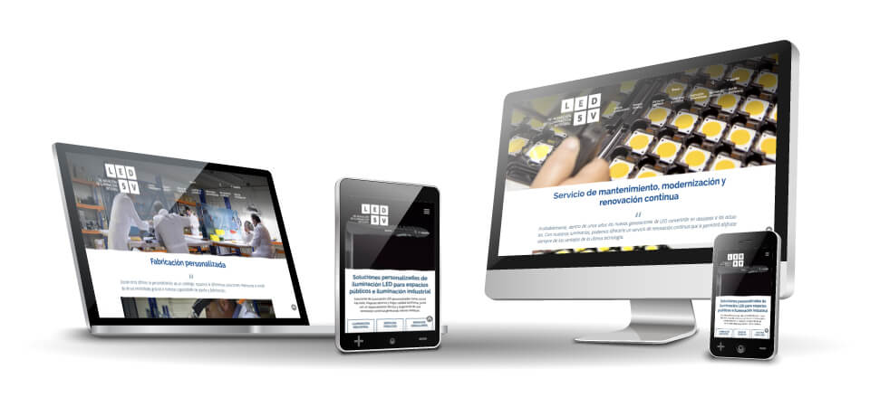 WordPress Deluxe. Casos de éxito. Websites desde cero. LED5V. Responsive