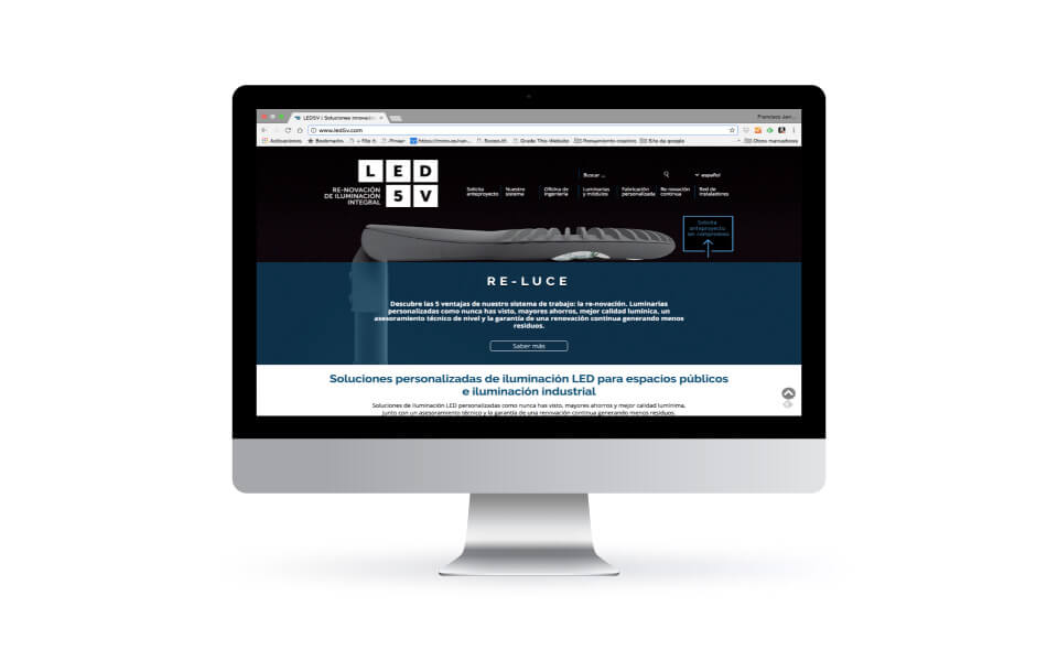 WordPress Deluxe. Casos de éxito. Websites desde cero. LED5V. Desktop