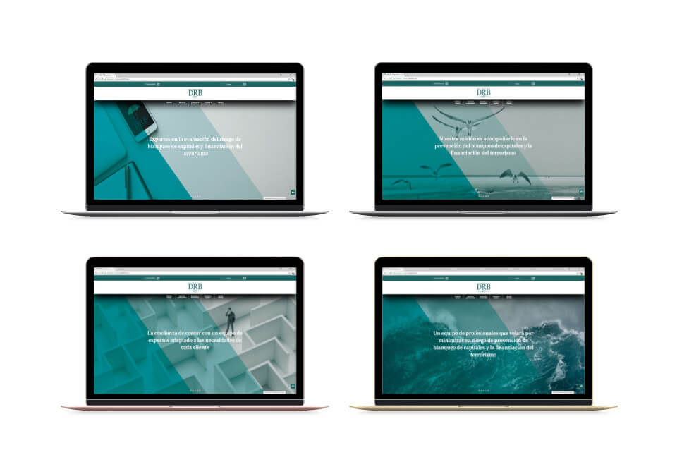 WordPressDeluxe. Referencias. Clientes. DRB07. Diseño web corporativo WordPress. Laptop