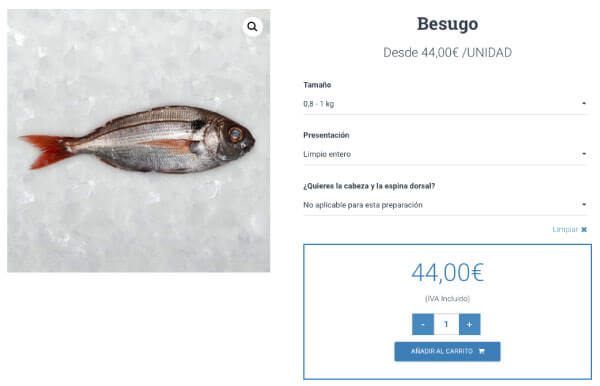 WooCommerce. Ideas de mejora. Producto variable. Desde